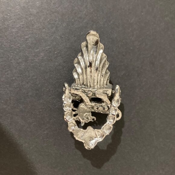 Vintage Heraldic Dragon Dog Doorknocker Brooch - Picture 2 of 3